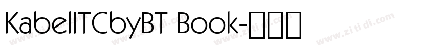 KabelITCbyBT Book字体转换